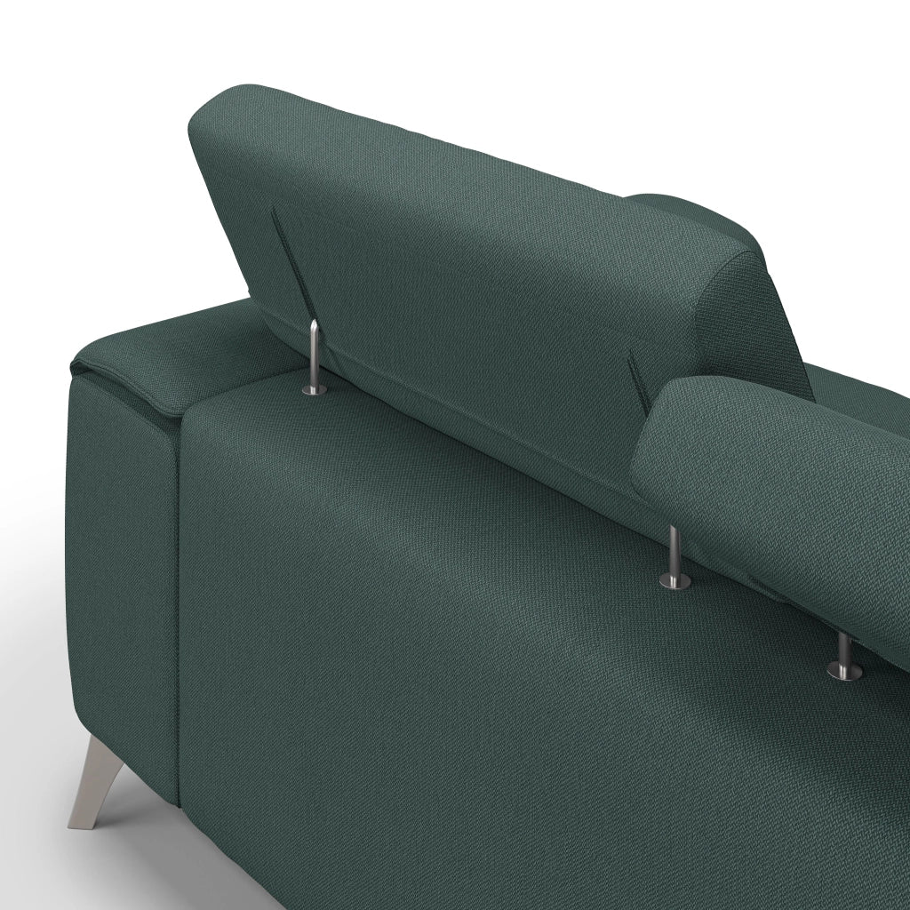 Fusion Divano con 3 sedute allungabili in tessuto smacchiabile T05 260 cm verde