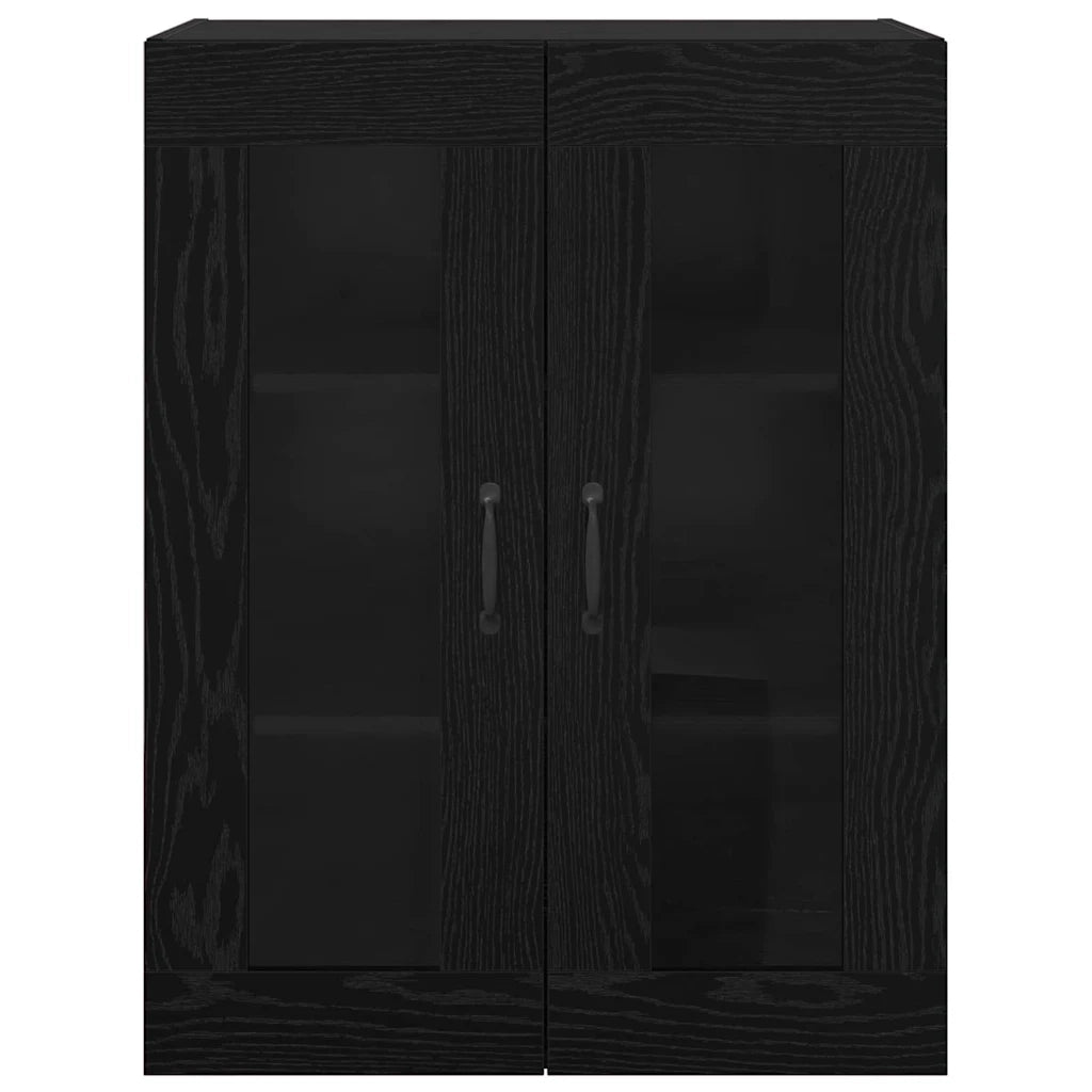 vidaXL Mobiletto da parete appeso Nero 69.5 x 34 x 90 cm