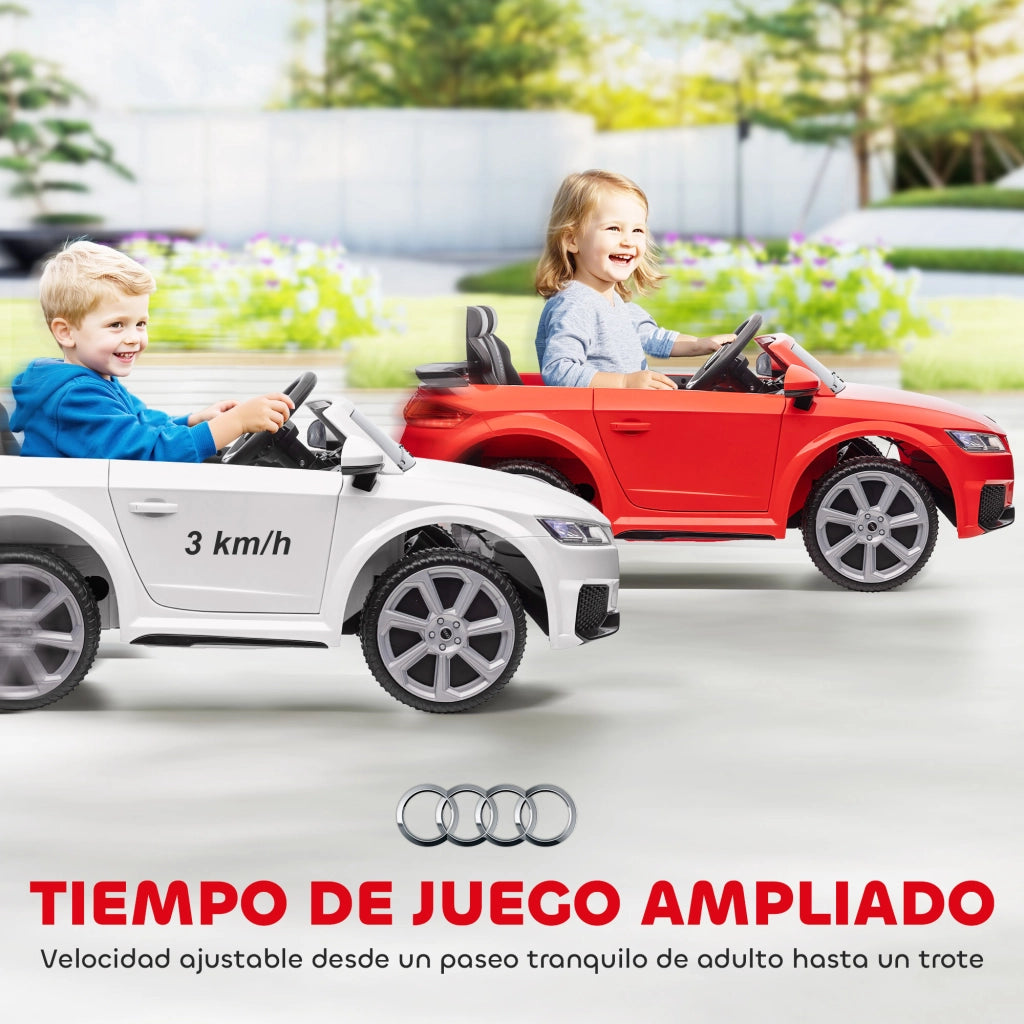 Macchinina Audi TT per Bambini 3+ Anni ¨C zephmum ¨C 102x60x44 cm Bianco