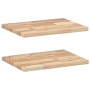 2 pz Mensole da Parete | Scaffali a Parete | Ripiano a parete 40x30x2 cm Legno Acacia Non Trattato