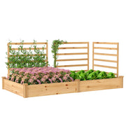Fioriera con grigliato divisorio in legno da giardino ¨C Xylo ¨C 240x125x102 cm legno naturale