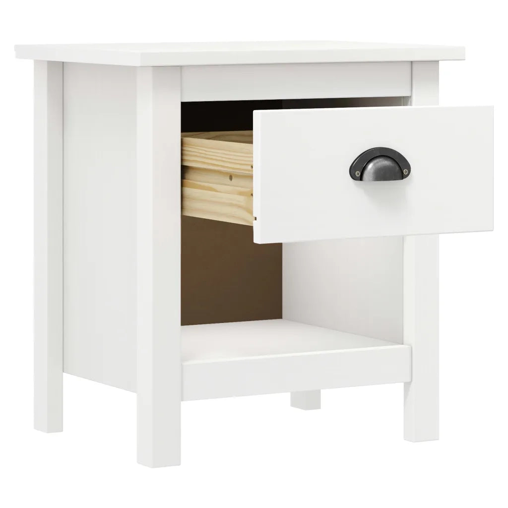 Comodini Hill 2 pz 46x35x49,5 cm Legno Massello di Pino cod mxl 68497