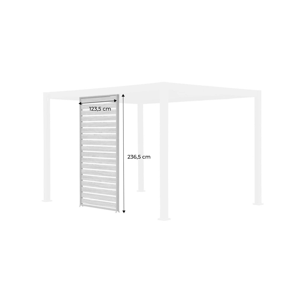 Persiana 1.3m in alluminio effetto legno per pergola triomphe 3x4m,