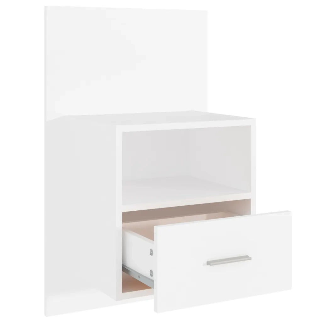 Comodini a Parete 2 pz Bianchi 811008