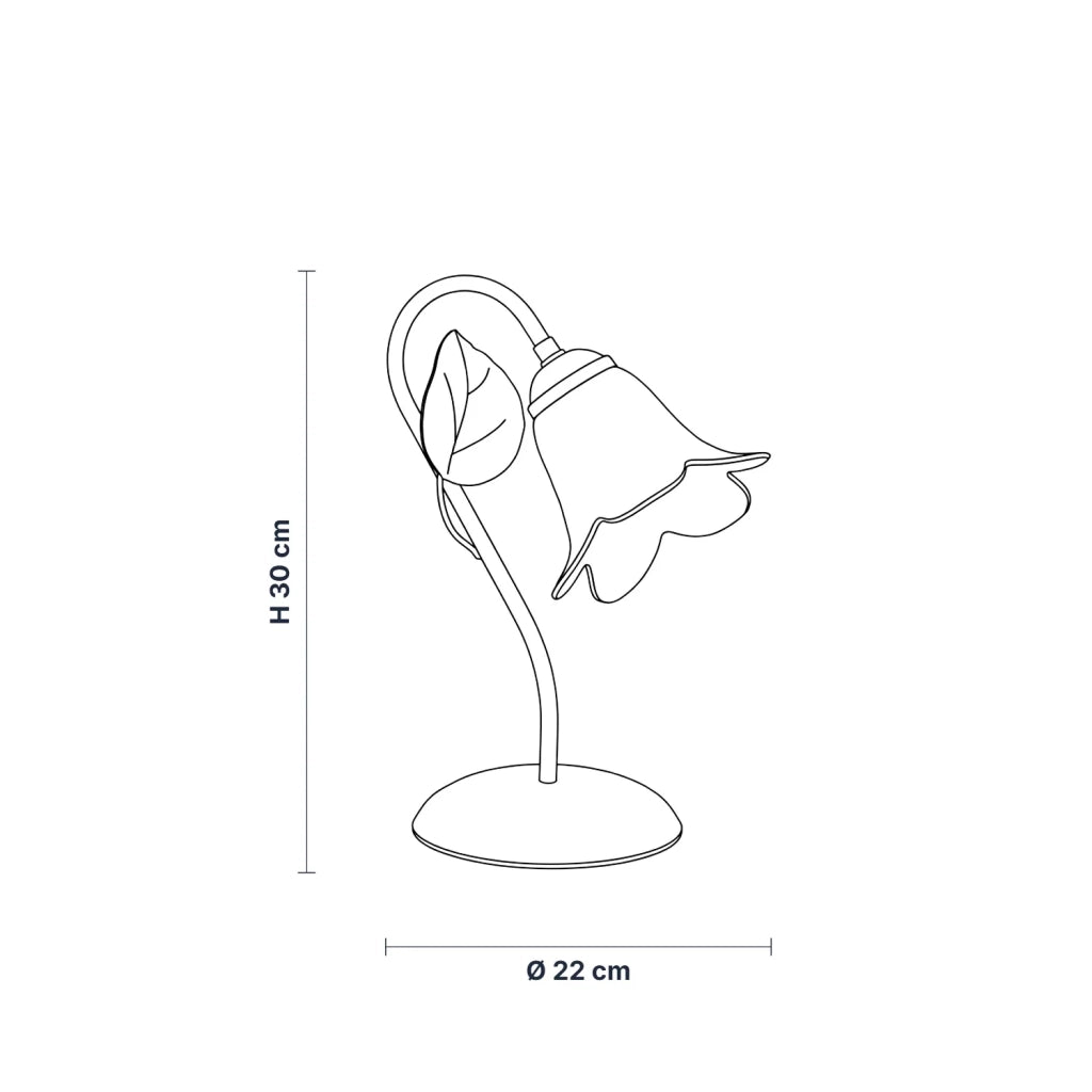 Lampada da Tavolo Limone 1 Luce Marrone e Bianco LuceArt Classic
