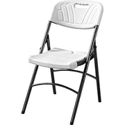 SEDIA CATERING DOMUS  HDPE BIANCO/ACCIAIO CM 63X44.5 H.CM 80.5
