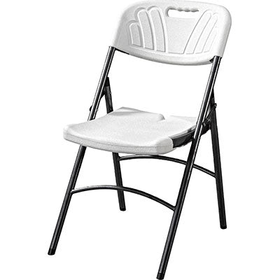 SEDIA CATERING DOMUS  HDPE BIANCO/ACCIAIO CM 63X44.5 H.CM 80.5