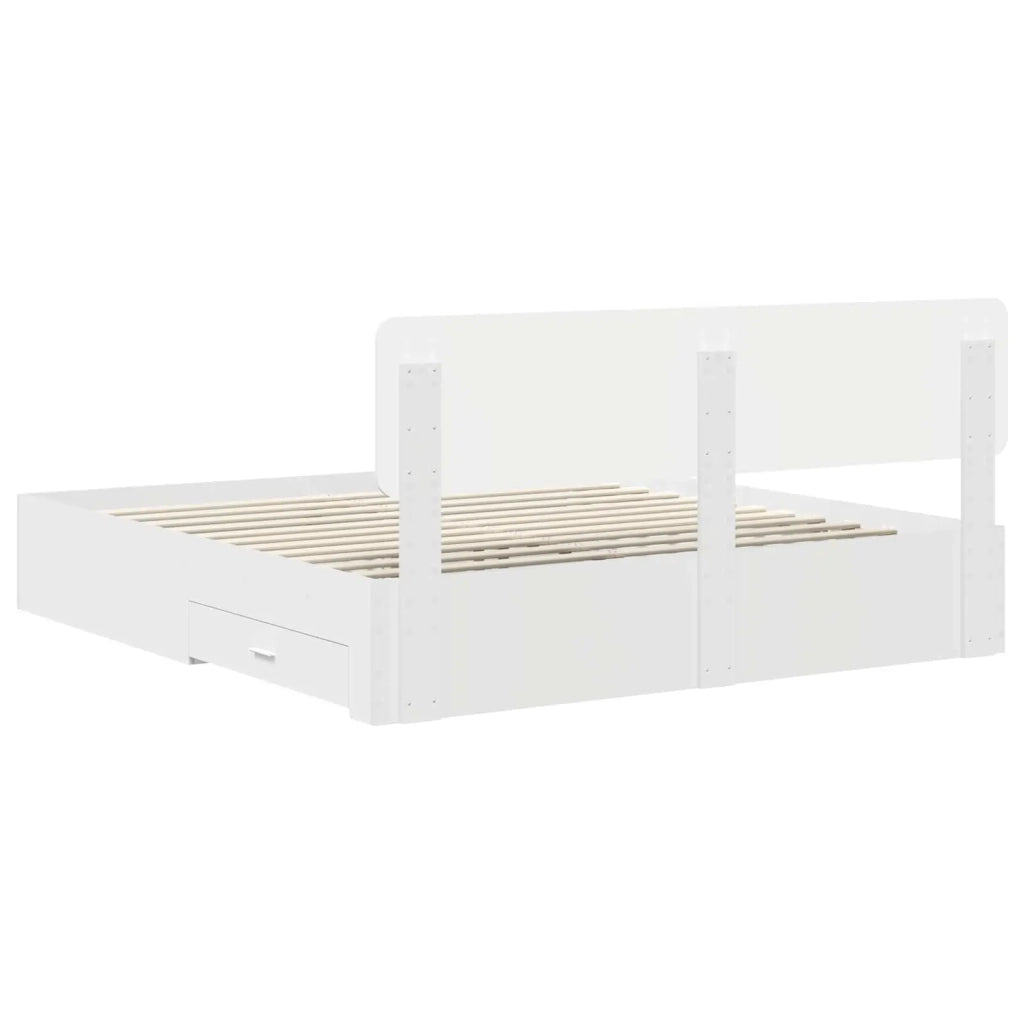 Struttura del letto Bianco 180 x 200 cm Legno multistrato