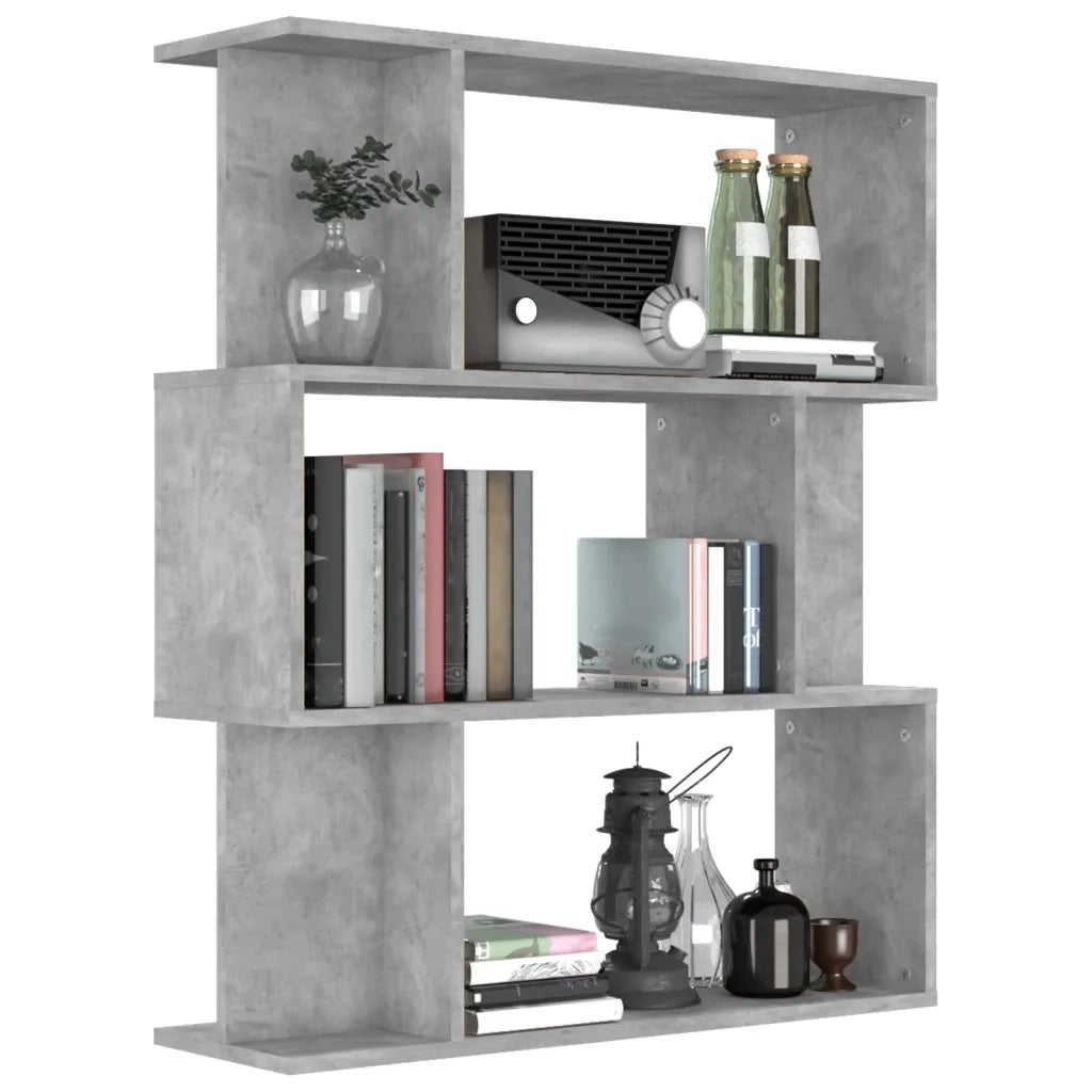 Libreria/Divisorio Grigio Cemento 80x24x96 cm Legno Ingegnerizzato 800085