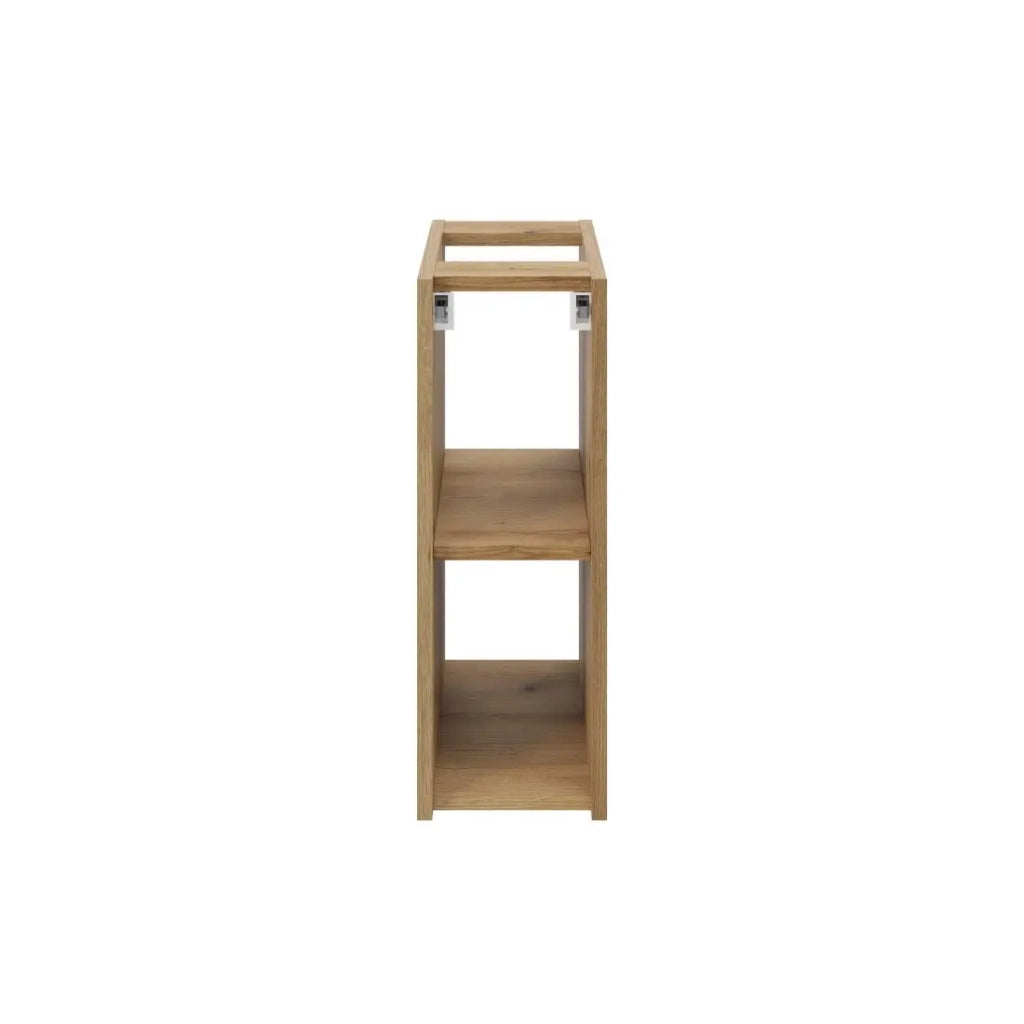 Mobile da bagno VANO – Finitura in rovere – L20 × P57 × H39 cm – Da appendere