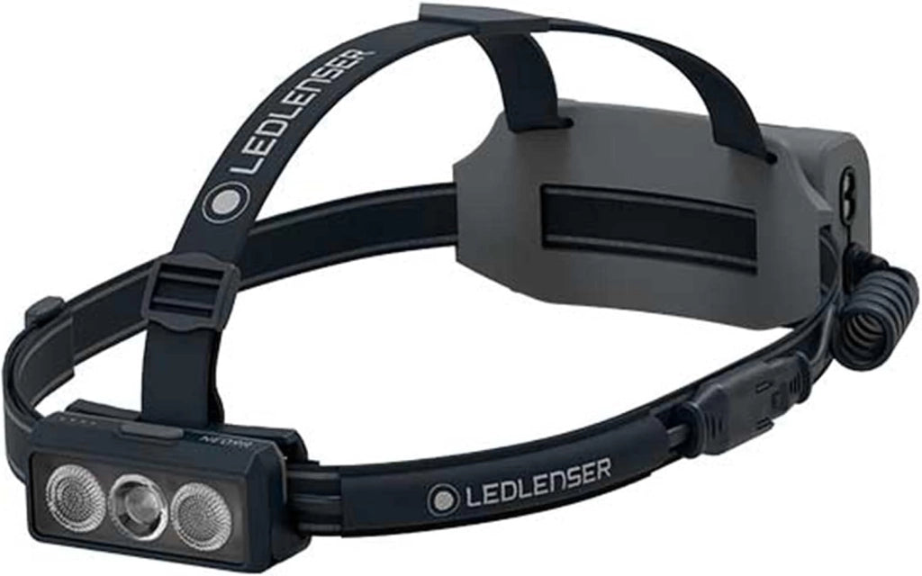Ledlenser NEO9R - Lampada frontale ricaricabile a LED con fascia pettorale, ultra-luminosa da 1 200 lm, 120 ore di autonomia, fascia riflettente - Per trail running, escursionismo, ciclismo - Nero