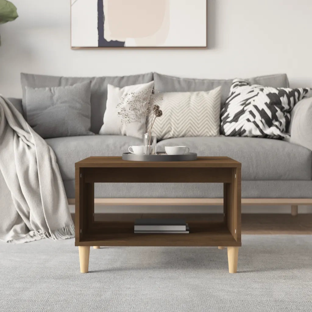 Tavolino da salotto | Tavolino da caff¨¨ | Tavolino da Soggiorno Rovere Marrone 60x50x40cm Legno Multistrato