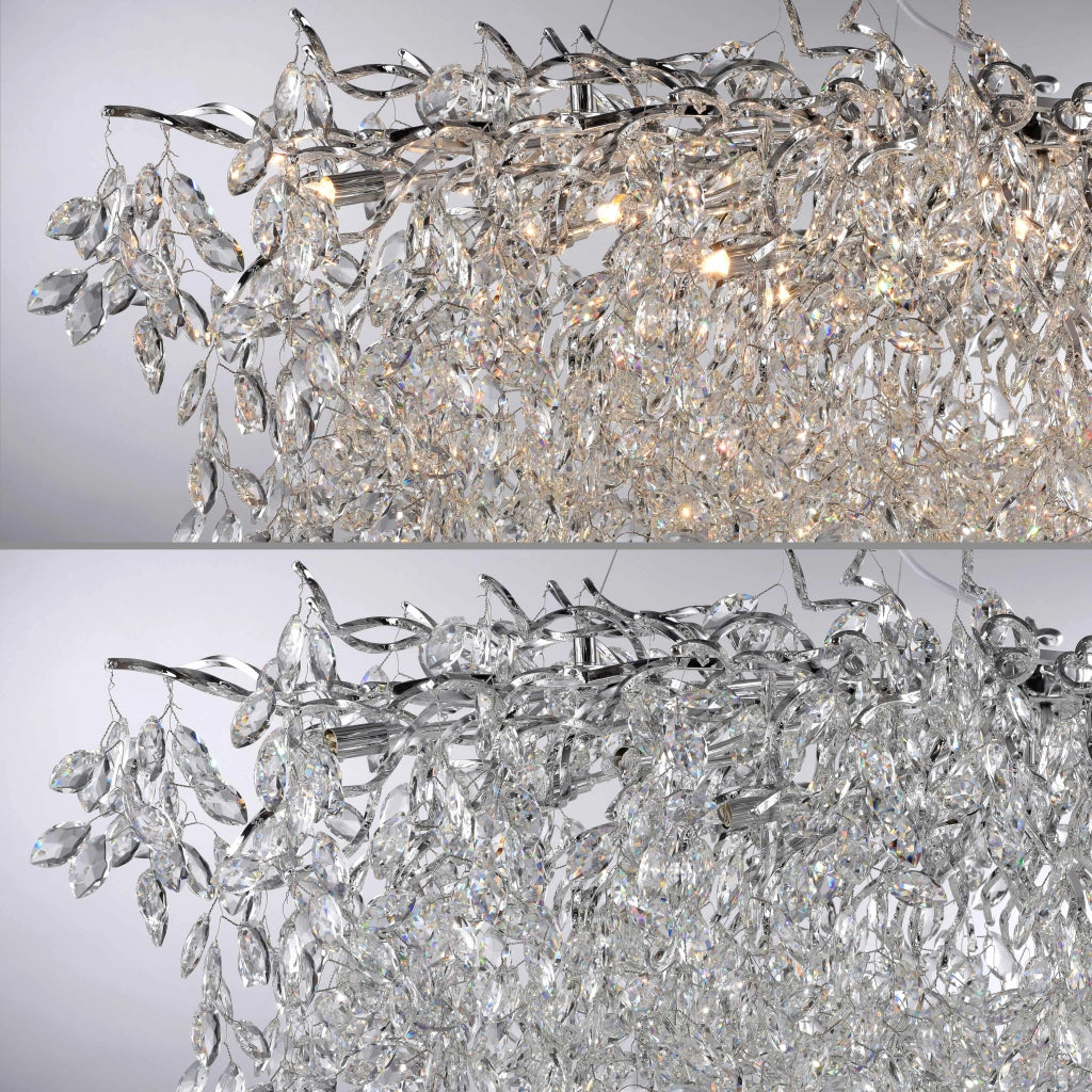 Lampadario cristallo glamour cromato 16xG9 Ricicle Neuhaus