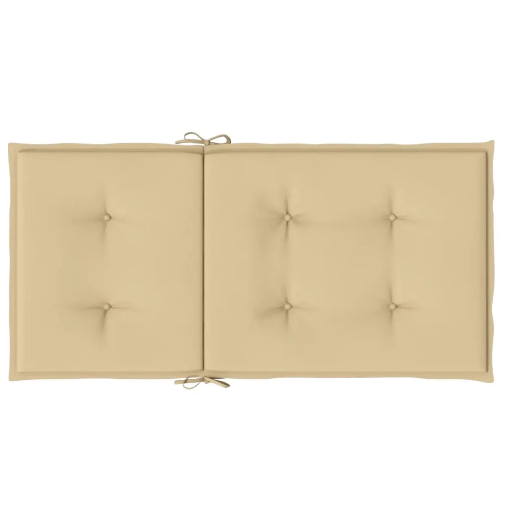 Cuscini Sedia Schiena Bassa 6 pz Beige MÃ©lange 100x50x4 Tessuto
