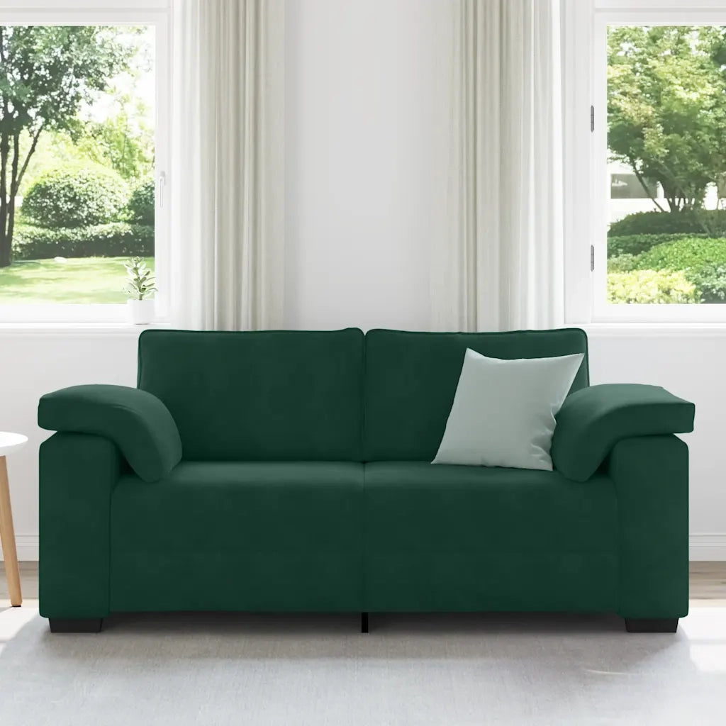 vidaXL Divano Divanetto Verde Scuro 140 cm in Velluto