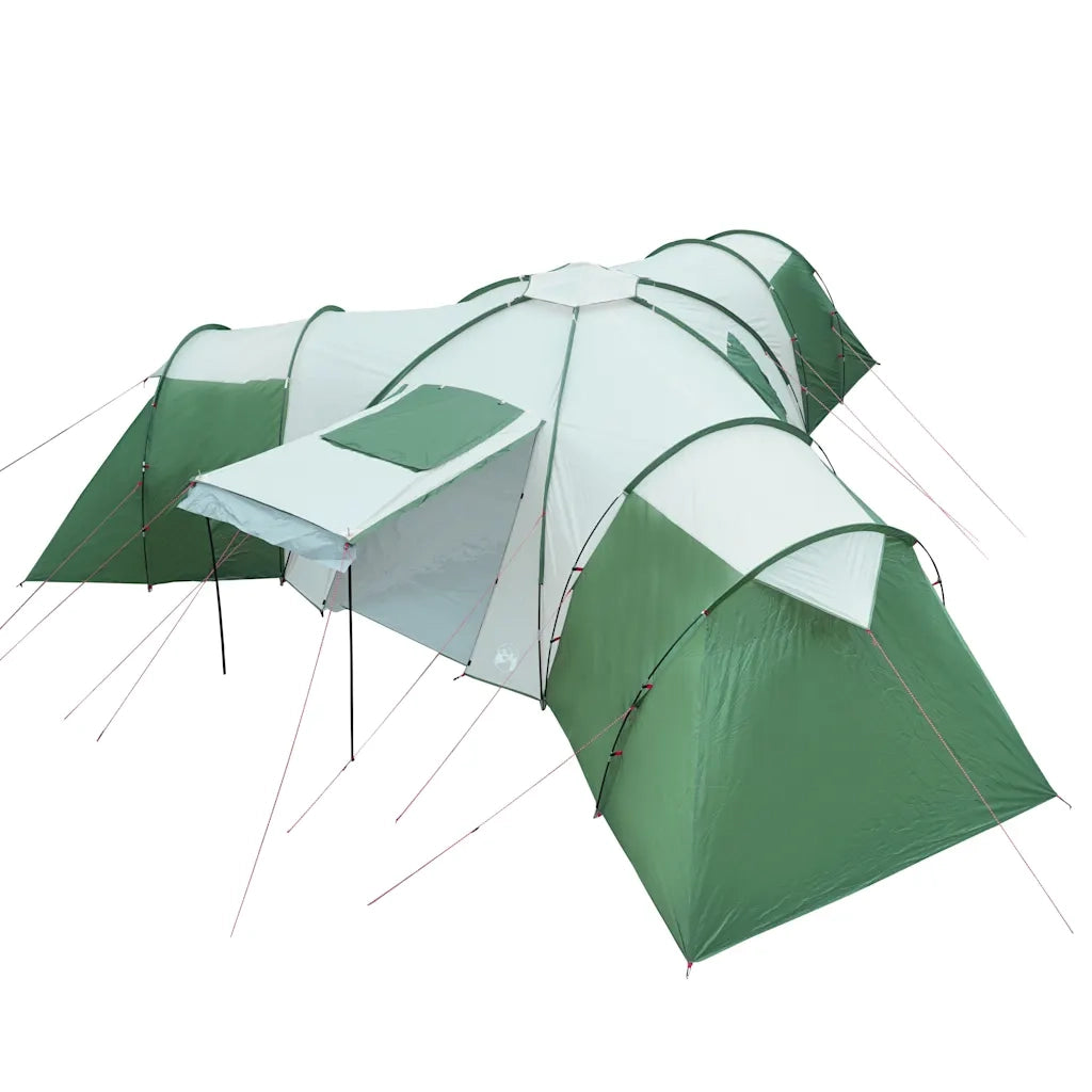 Tenda da Campeggio a Cupola per 12 Persone Verde Impermeabile 94346