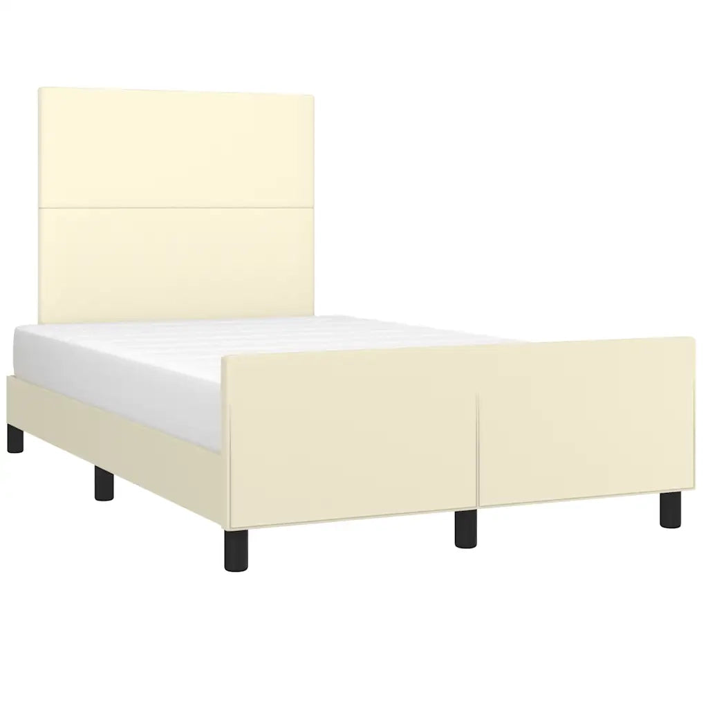 Giroletto senza Materasso Crema 120x190 cm Similpelle 3270550