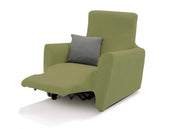 Copripoltrona Reclinabile Easy Long Sofa Cover In Tinta Unita - Poltrona - Verde 160