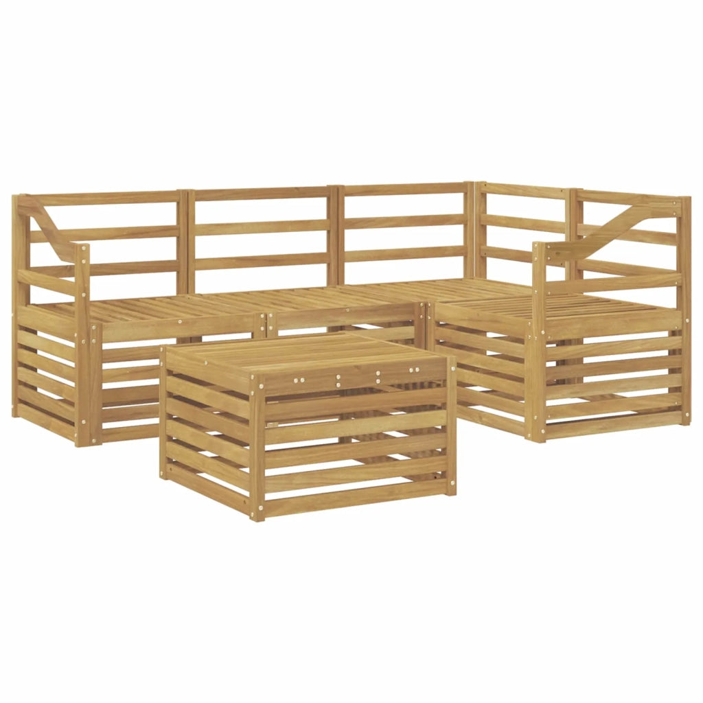 Set di divani da esterno 5 pcs Bianco 59 x 59 x 37 cm 3391809