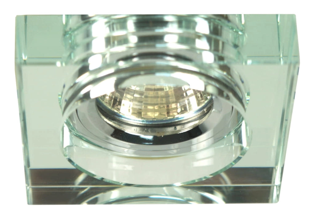 Faretto da incasso Candellux SS-16 quadrato vetro argento