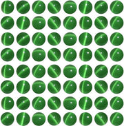 45 pezzi di perle kattenoce in vetro verde scuro, 8 mm, cristalli rotondi liberi per la creazione di gioielli, bracciali, collane, orecchini e accessori