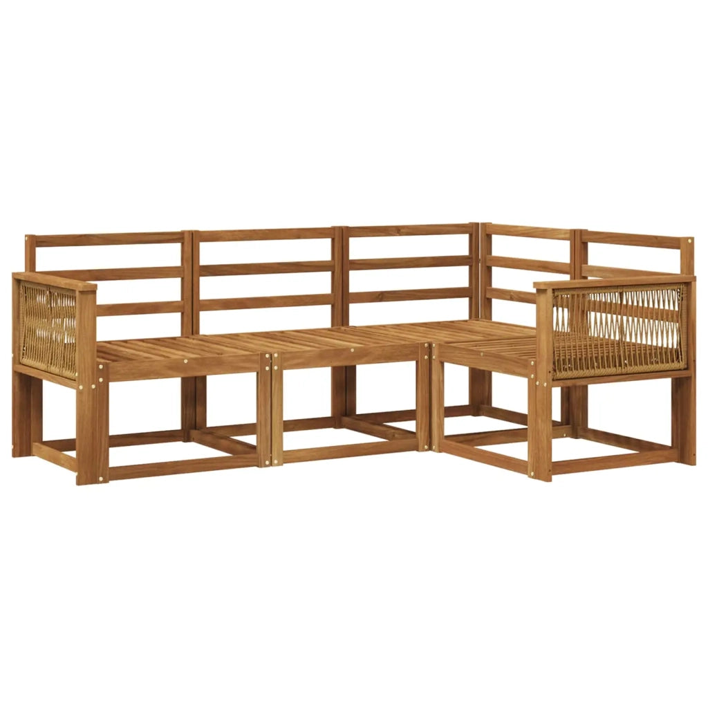 Set di divani da esterno 4 pcs Naturale