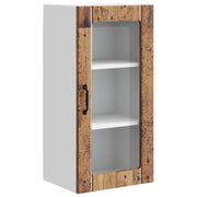 Pensile da cucina | Mobile in vetro da parete PORTO Legno vecchio 40 x 31 x 80 cm