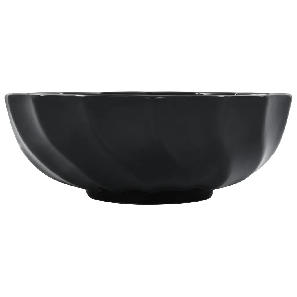 Lavandino 46x17 cm in Ceramica Nero 143922
