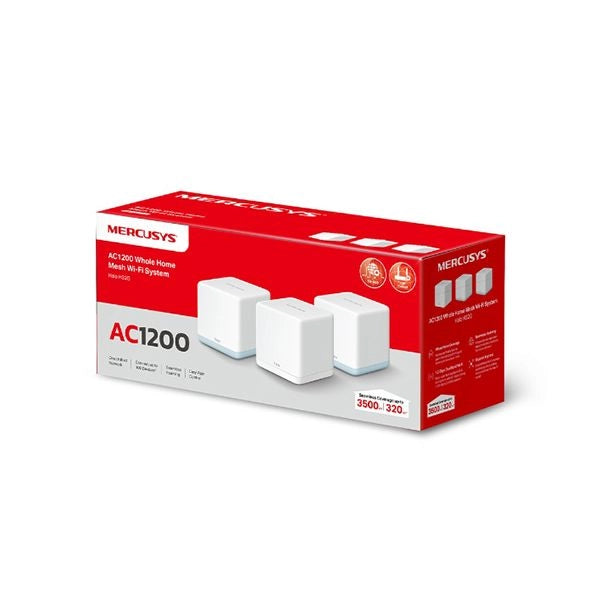 Router mercusys wifi mesh ac1200 gig x3 - HALO H32G(3-PACK)