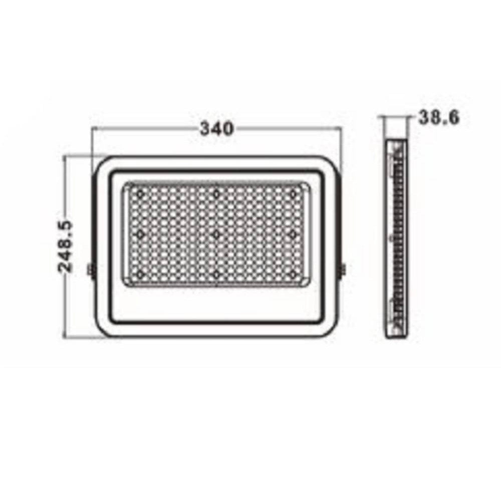 Trade Shop - Faro Led 150 Watt Proiettore Esterno Ip65 Nero Luce 3000k 6500k 4000k Fs150w-n -