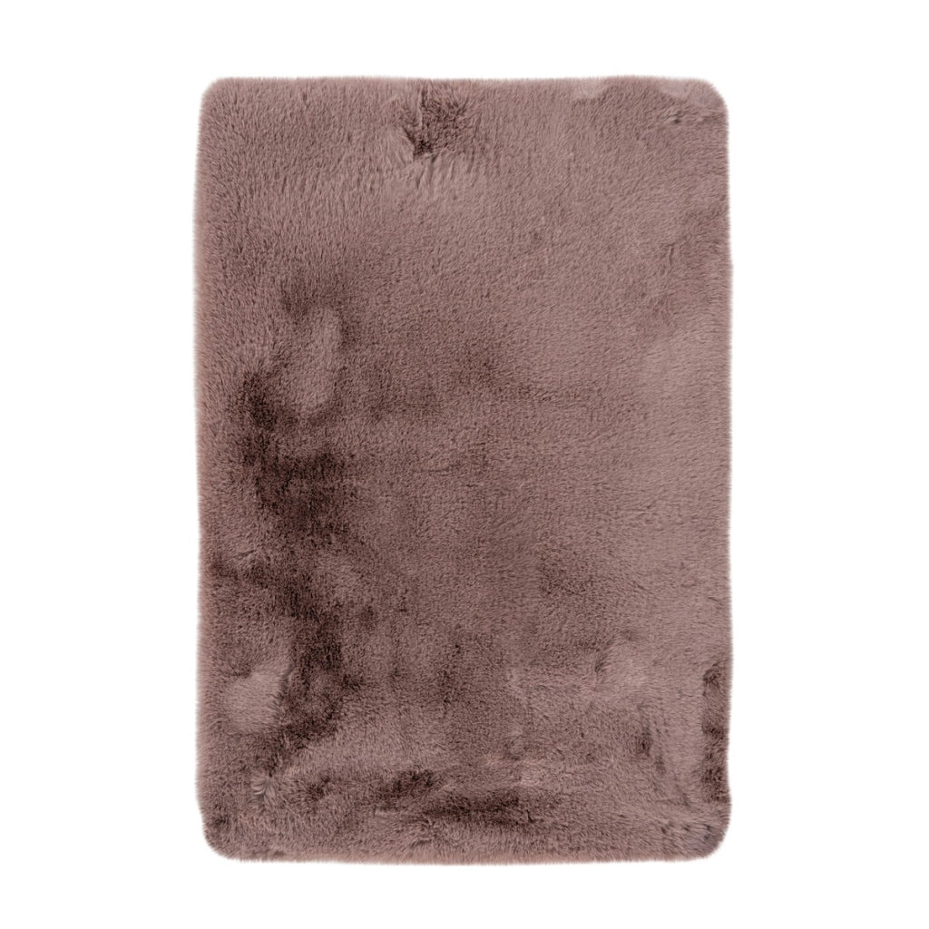 Tappeto da bagno Rabbit Rosa in soffice pelliccia sintetica