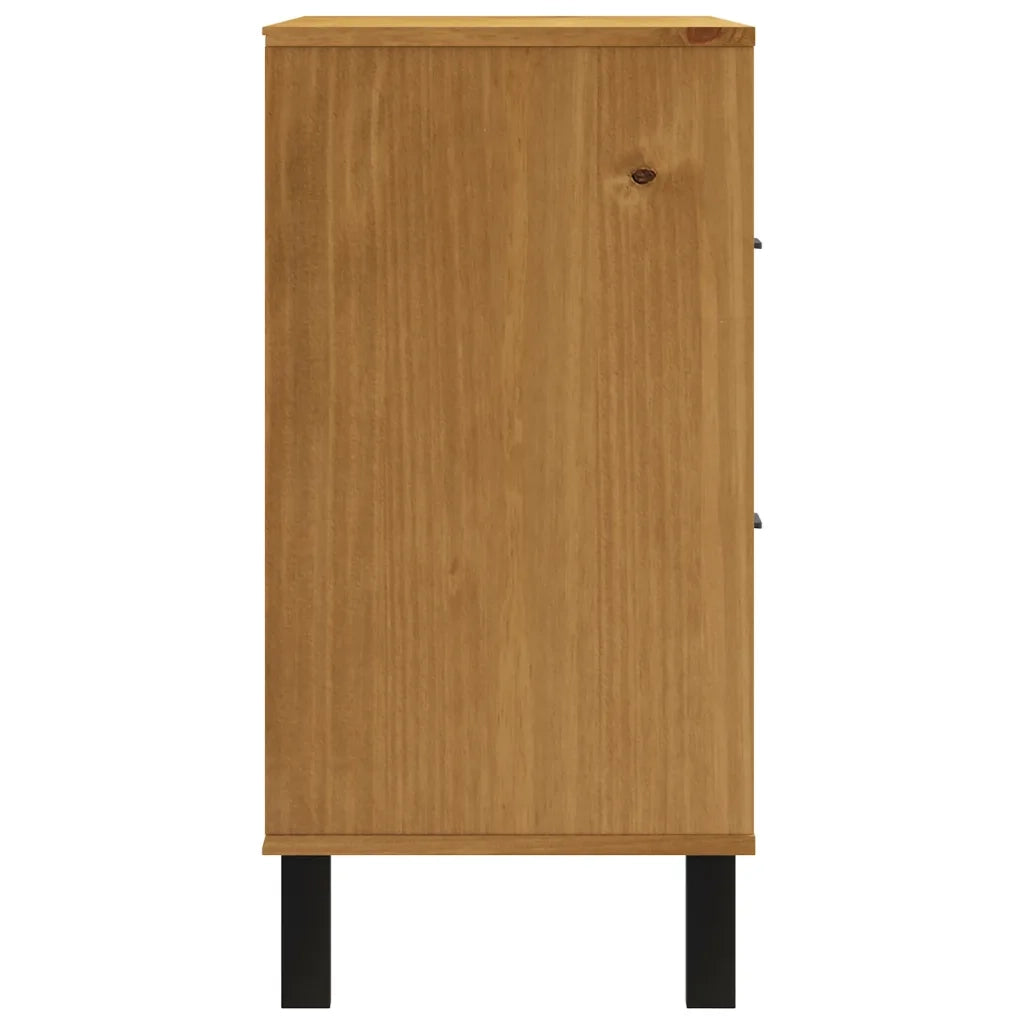 Credenza | Madia | Buffet da pranzo | Armadio da pranzo con Anta in Vetro FLAM 80x40x80 cm Massello di Pino