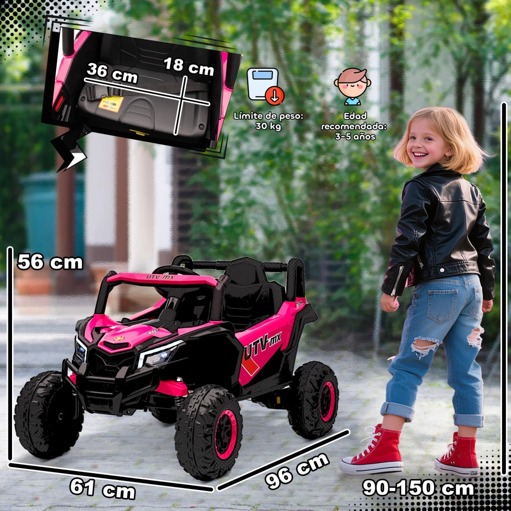 Auto Elettrica per Bambini UTV 12V ¨C Xylo ¨C Rosa con Telecomando 2,4G