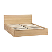 Letto con rete a doghe e testiera 160x200cm + 4 cassetti, marrone