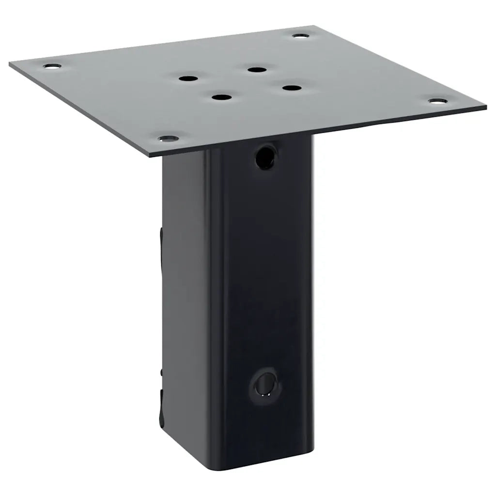 Basi per Pali Quadrati 12 pz 51x51mm Acciaio Verniciato Polvere