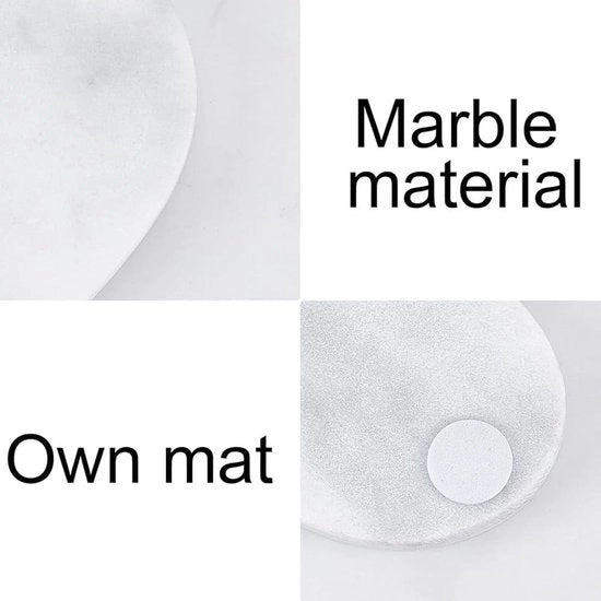 Disegno a forma di cuore Pannelli in marmo - Grigio - Set da 2 - Assorbente - Cera Stampante - Protezione per tavolo