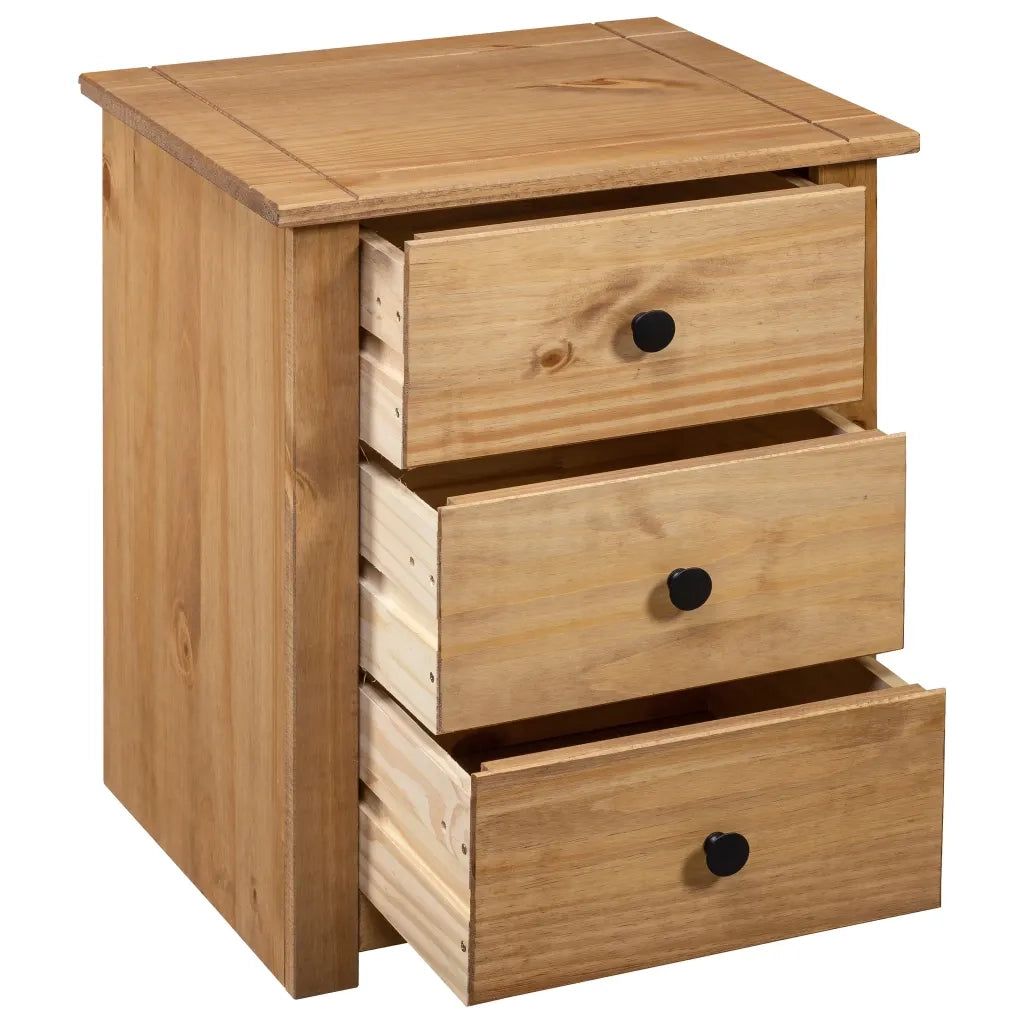 Comodino | Armadio da Notte | Mobiletto da notte 46x40x57 cm in Legno di Pino Panama Range
