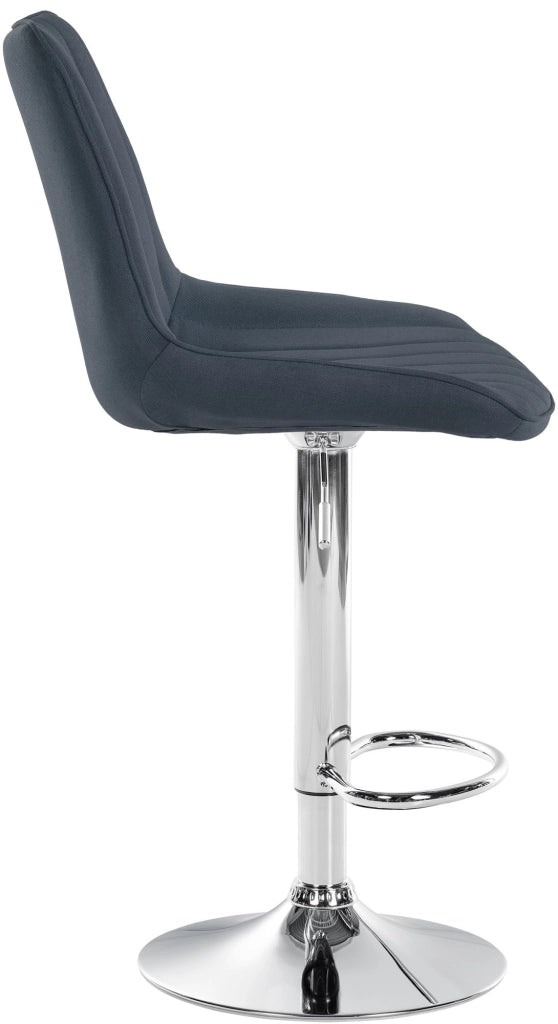 Sgabello Toni Tessuto grigio scuro,cromo