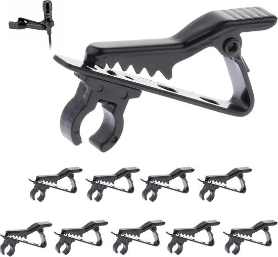 Mini lavalier reversabile con clip per microfono a manubrio - 10 pezzi