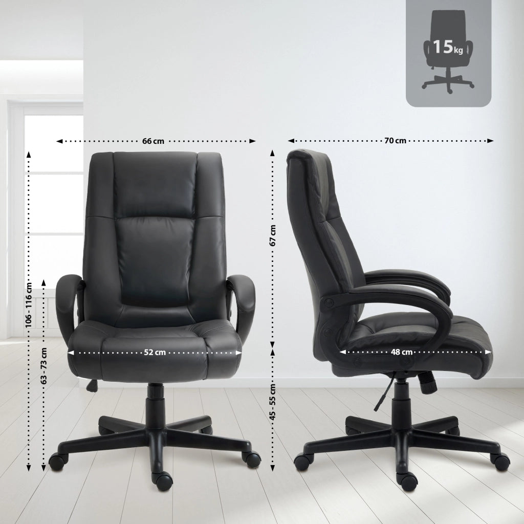 Sedia da ufficio XL Sparta in ecopelle 5