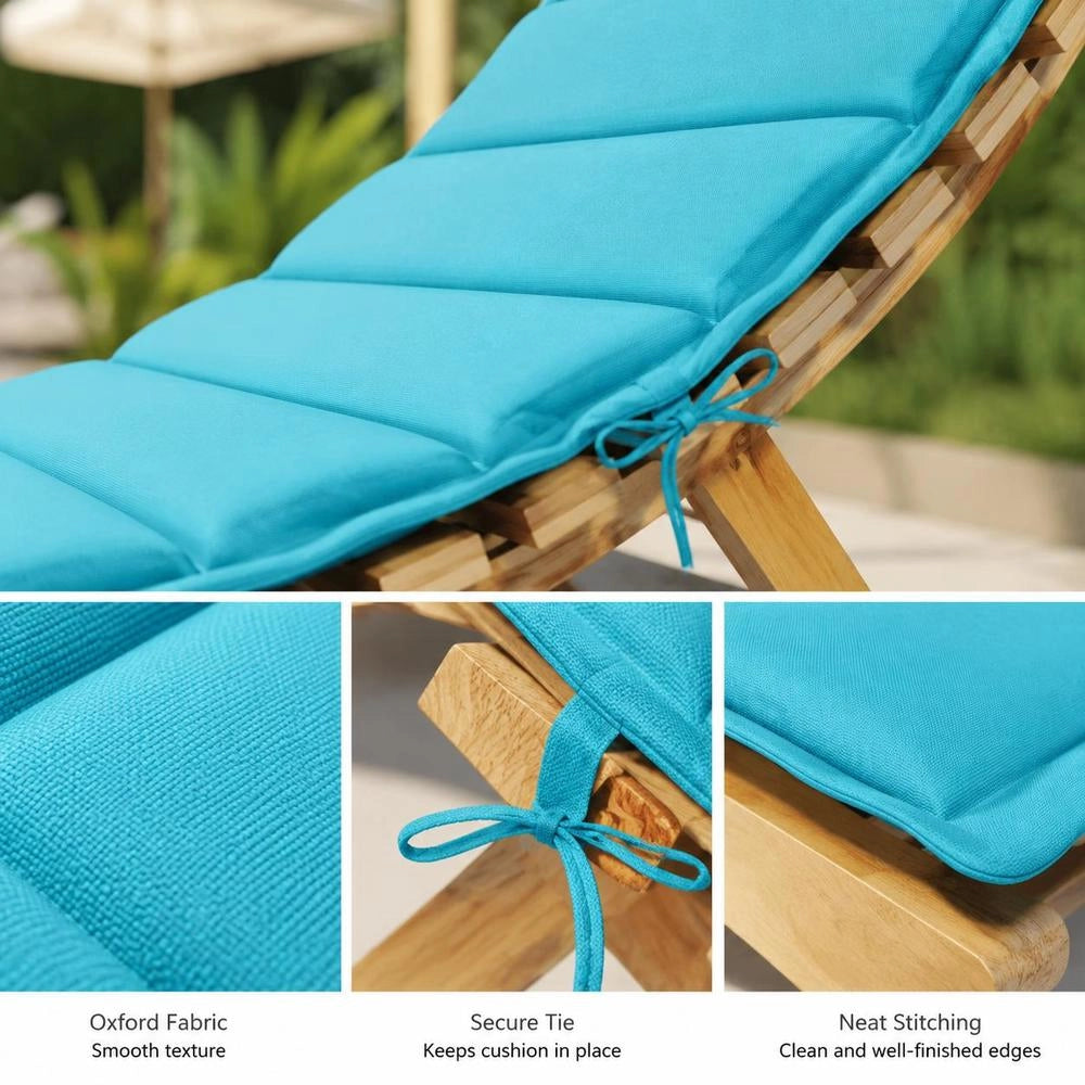 Sun Lounger Cushion, Turquoise Oxford Fabric