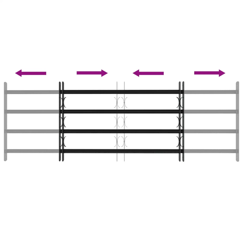 Griglia di sicurezza per finestre con 4 barre trasversali 3 pcs