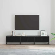 vidaXL Mobile TV Rovere nero 210 x 35 x 41 cm Legno multistrato