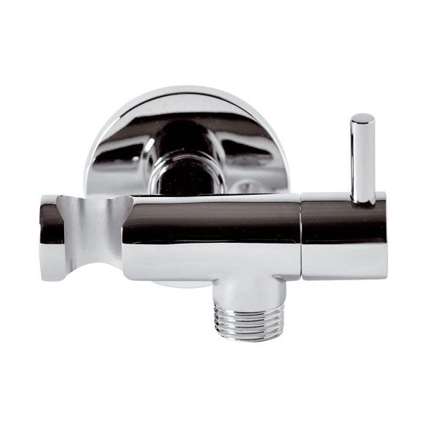 RUBINETTO D'ARRESTO MINIMAL CON SUPPORTO  DOCCIA- Cromo- Remer- pezzi 1