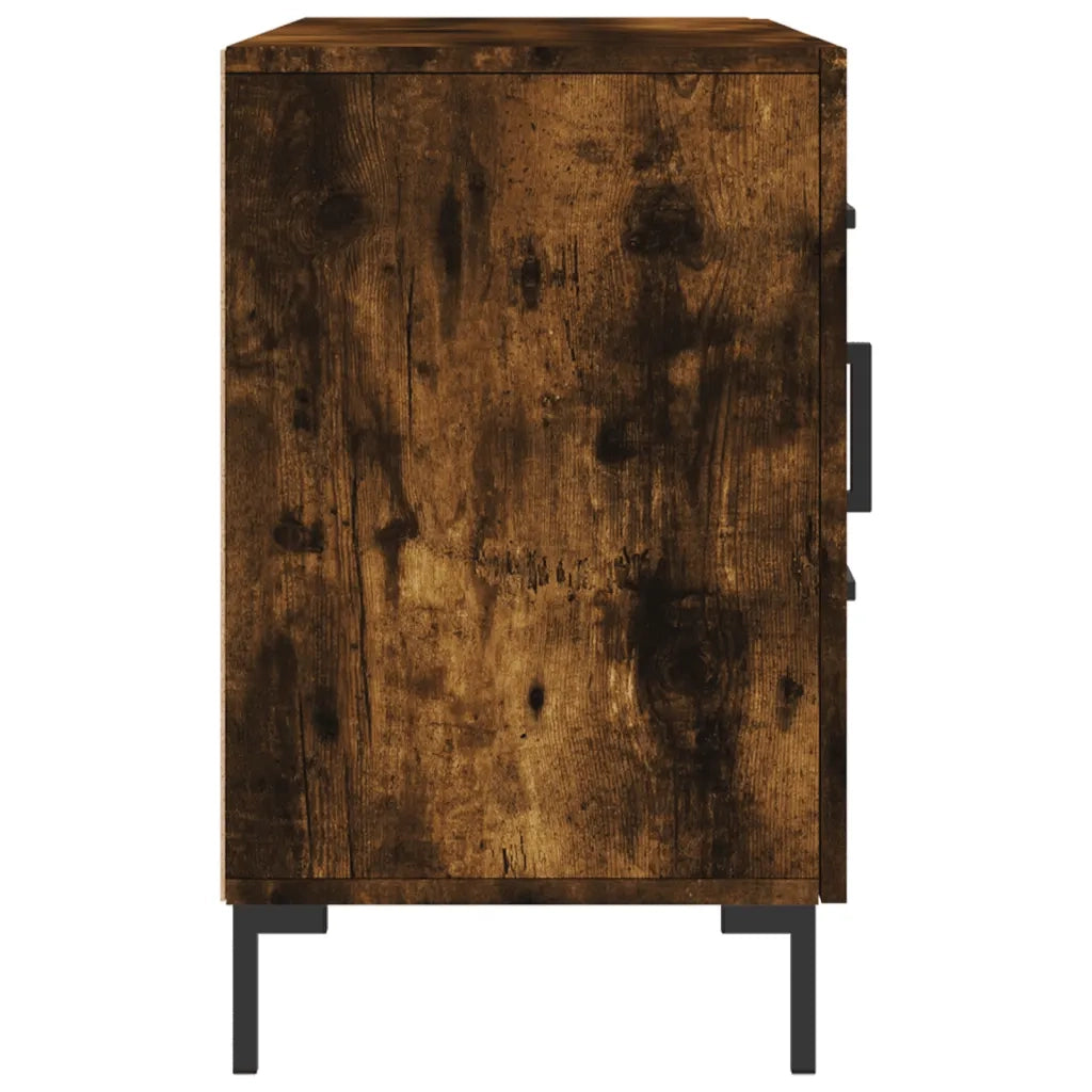 Credenza | Madia | Buffet da pranzo | Armadio da pranzo Rovere Fumo 100x36x60 cm in Legno Multistrato