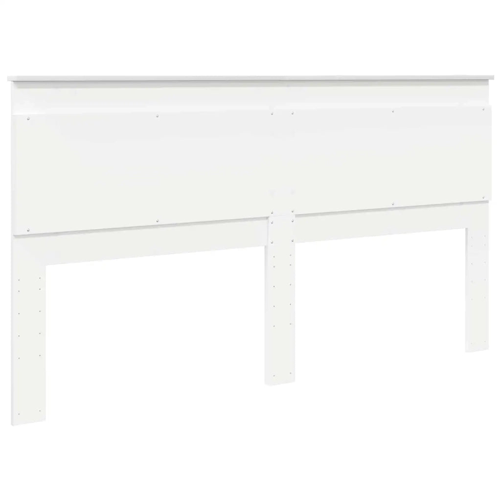 Testiera con testiera Bianco 200 cm Legno multistrato 887417