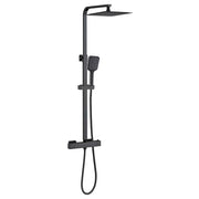 Colonne Doccia, AICA ITALY Colonna Doccia Termostatica, Colonna Doccia Studio con Grande Soffione 30x30cm, Nero