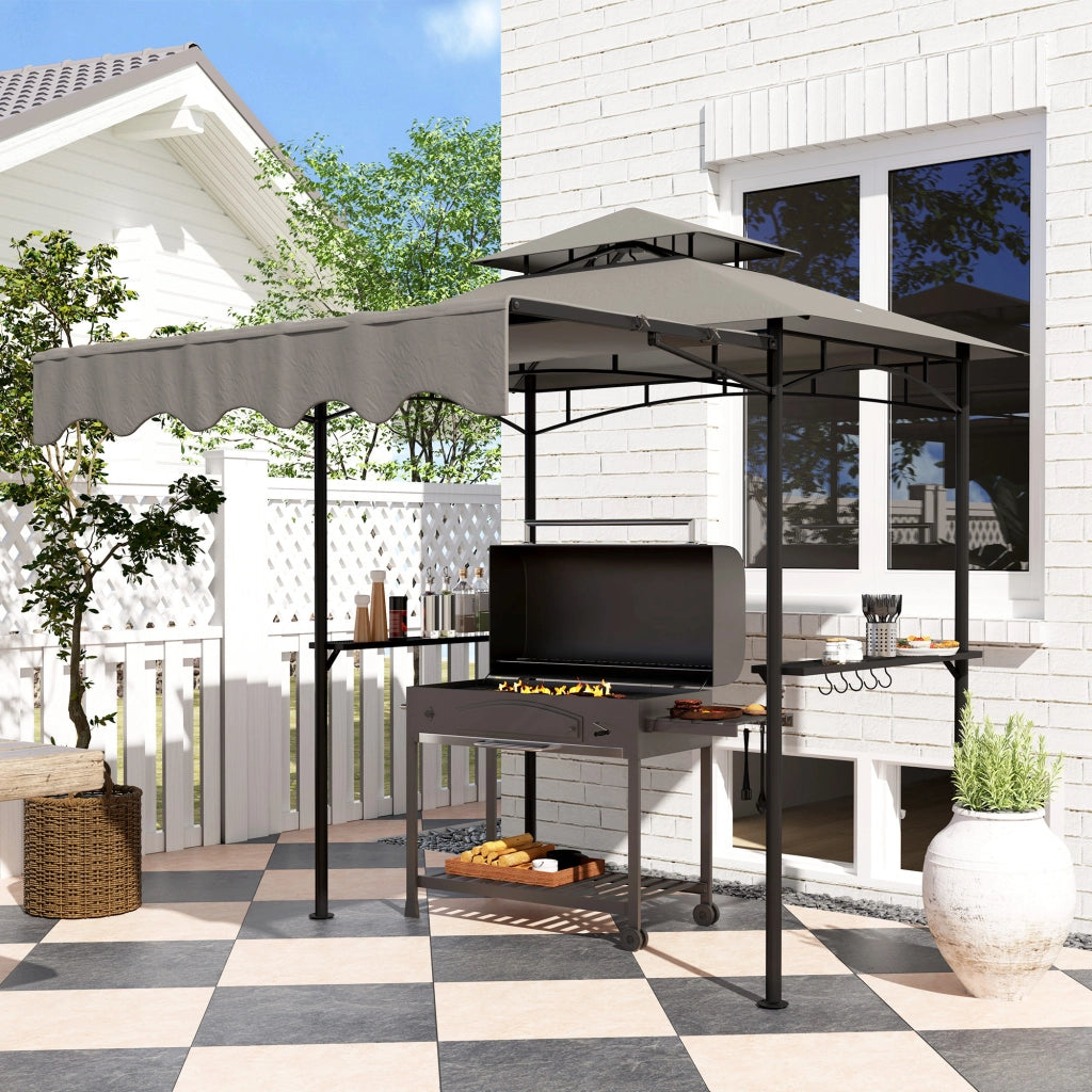 Gazebo da giardino ¨C Zephmum ¨C Grigio 242x232x248 cm