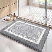 Mattezza microfibra 40 x 60 cm, antiscivolo, lavabile, assorbente acqua, panno da bagno duraturo (grigio)