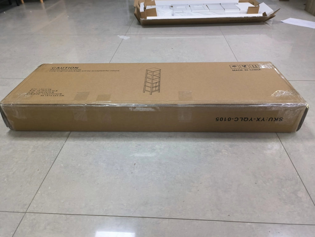 Mobiletto bagno stretto in MDF bianco con 2 cassetti e 3 ripiani, 20x30x160 cm